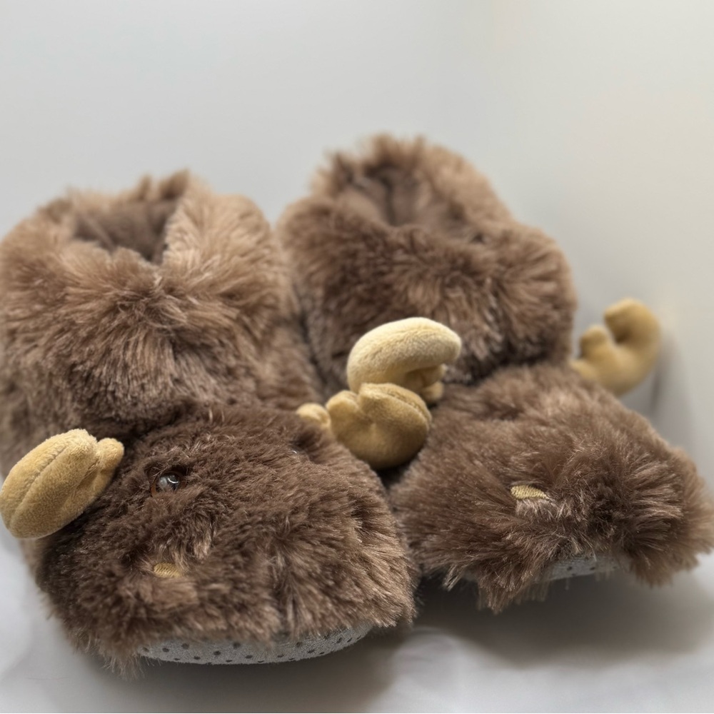 Lazy One - Toddler 9/10 - Cozy Moose Critter Slippers - Brand New